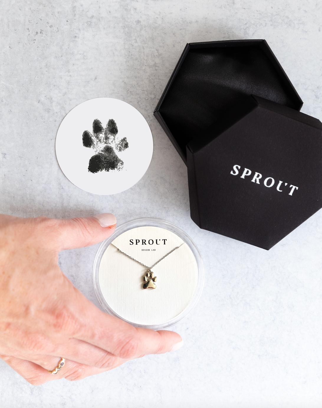 Custom Pawprint Necklace – Sprout Design Lab